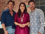 Shah Rukh Khan, Juhi Chawla and Aamir Khan at the premiere of Loveyapa. Shah Rukh Khan, Juhi Chawla and Aamir Khan at the premiere of Loveyapa.