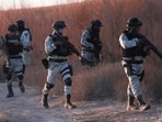 Mexican National Guard members patrol along the Mexico-US border in Ciudad Juarez, Wednesday, Feb. 5, 2025.