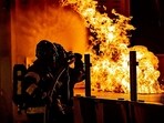 About 100 children were at the school when the fire broke out on Wednesday About 100 children were at the school when the fire broke out on Wednesday