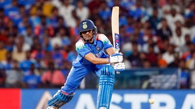 Axar Patel fell on 52 off 47 and the stand between him and Gill ended on 108 off 107 balls. The biggest question after that was whether Gill will get to his century before the end of the chase but that ended up not mattering at all as he fell to Mahmood on 87 off 96 balls. (ANI) Axar Patel fell on 52 off 47 and the stand between him and Gill ended on 108 off 107 balls. The biggest question after that was whether Gill will get to his century before the end of the chase but that ended up not mattering at all as he fell to Mahmood on 87 off 96 balls. (ANI)