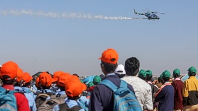 The pilots participating in Aero India 2025 undergo intensive training to master complex aerobatic manoeuvres, with their expertise and flawless coordination forming the foundation of close formation flying.&nbsp; (PTI)