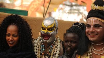 Artistes at a previous iteration of the Surajkund Mela. (HT Archive) Artistes at a previous iteration of the Surajkund Mela. (HT Archive)
