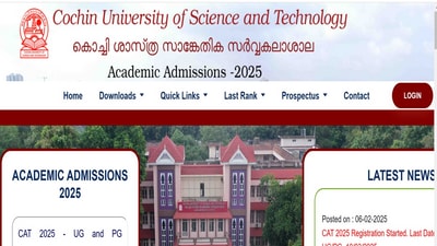 CUSAT CAT 2025: Registration for UG, PG courses begins at admissions.cusat.ac.in CUSAT CAT 2025: Registration for UG, PG courses begins at admissions.cusat.ac.in
