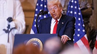 US President Donald Trump said that the US had spent billions on trying to "renovate an old, broken system." (Bloomberg) US President Donald Trump said that the US had spent billions on trying to "renovate an old, broken system." (Bloomberg)
