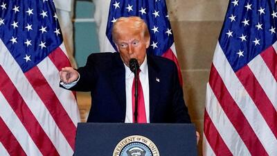 Donald Trump speaks during the annual National Prayer Breakfast, at the US Capitol, in Washington, US, on Thursday. (REUTERS)