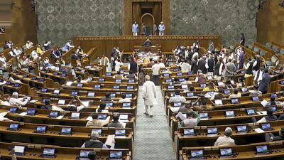 Earlier in the day, Congress MPs had moved adjournment motions demanding a discussion on the matter. (PTI photo) Earlier in the day, Congress MPs had moved adjournment motions demanding a discussion on the matter. (PTI photo)