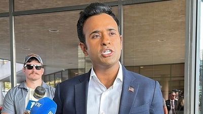 Vivek Ramaswamy emphasizes a long-term vision for Ohio, focusing on business creation and hopes for support from Elon Musk and Donald Trump as he leads in recent polls. (AP Photo/Julie Carr Smyth, File) (AP) Vivek Ramaswamy emphasizes a long-term vision for Ohio, focusing on business creation and hopes for support from Elon Musk and Donald Trump as he leads in recent polls. (AP Photo/Julie Carr Smyth, File) (AP)