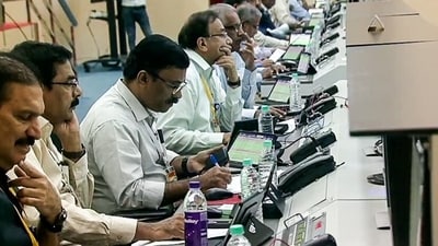 ISRO scientists monitor during the launch of its 100th mission the NVS-02 navigation satellite aboard the launch vehicle GSLV-F15, from the Satish Dhawan Space Centre (SDSC) in Sriharikota on January 29. (ANI) ISRO scientists monitor during the launch of its 100th mission the NVS-02 navigation satellite aboard the launch vehicle GSLV-F15, from the Satish Dhawan Space Centre (SDSC) in Sriharikota on January 29. (ANI)