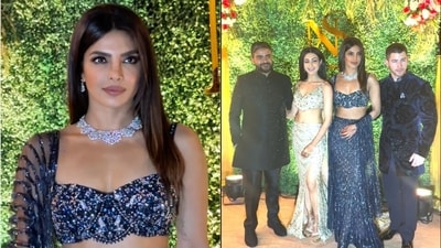 Priyanka Chopra and Nick Jonas with Siddharth and Neelam. Priyanka Chopra and Nick Jonas with Siddharth and Neelam.