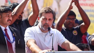 LoP in the Lok Sabha and Congress leader Rahul Gandhi speaks during a protest by DMK's students' wing against the University Grants Commission (UGC) draft rules, at Jantar Mantar in New Delhi on Thursday. (X/@INCIndia) LoP in the Lok Sabha and Congress leader Rahul Gandhi speaks during a protest by DMK's students' wing against the University Grants Commission (UGC) draft rules, at Jantar Mantar in New Delhi on Thursday. (X/@INCIndia)