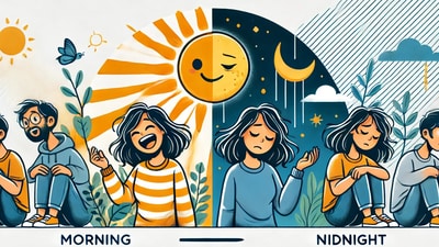 Study finds morning boosts mood, midnight marks mental health low. (AI generated image) Study finds morning boosts mood, midnight marks mental health low. (AI generated image)