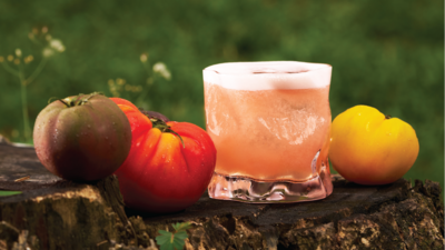 The cocktail Ugly Tomatoes is crafted from Japanese gin that complements savoury notes of ‘ugly’ heritage tomatoes. (photo: htbs) The cocktail Ugly Tomatoes is crafted from Japanese gin that complements savoury notes of ‘ugly’ heritage tomatoes. (photo: htbs)