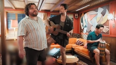 Jack Black was joined by co-stars Paul Rudd and Selton Mello in the video. Jack Black was joined by co-stars Paul Rudd and Selton Mello in the video.