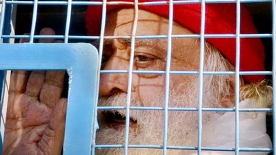 In this file photo dated Nov. 18, 2013, self-styled godman Asaram at a court, in Jodhpur. (PTI) In this file photo dated Nov. 18, 2013, self-styled godman Asaram at a court, in Jodhpur. (PTI)