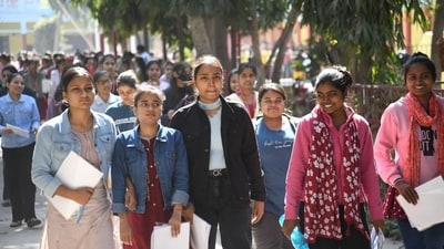 Bihar School Examination Board (BSEB) Class 12 Day 4 exam today. Students coming out of exam centre at D.A.V high school danapur in Patna after appearing in it. (Santosh Kumar ) Bihar School Examination Board (BSEB) Class 12 Day 4 exam today. Students coming out of exam centre at D.A.V high school danapur in Patna after appearing in it. (Santosh Kumar )