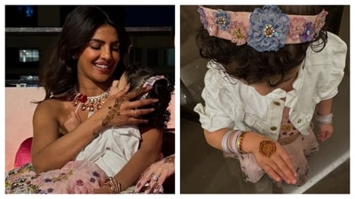 Priyanka Chopra is in Mumbai with her daughter Malti Marie. They are in India to attend the wedding of the actor's brother. Priyanka Chopra is in Mumbai with her daughter Malti Marie. They are in India to attend the wedding of the actor's brother.