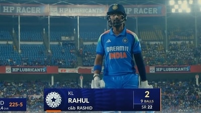 KL Rahul walks back to the pavillion KL Rahul walks back to the pavillion
