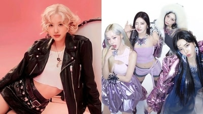BLACKPINK's Rose and aespa are competing for multiple categories at the 22nd Korean Music Awards, which will be held on February 27. (Instagram)