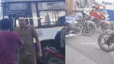 The incident took place on Konanakunte Signal, Bengaluru. (X/@Gharkakalesh) The incident took place on Konanakunte Signal, Bengaluru. (X/@Gharkakalesh)