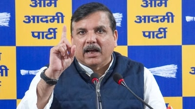 AAP leader Sanjay Singh addresses a press conference, in New Delhi. (PTI) AAP leader Sanjay Singh addresses a press conference, in New Delhi. (PTI)