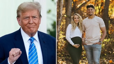 Donald Trump congratulates Brittany and Patrick Mahomes on the birth of their third baby