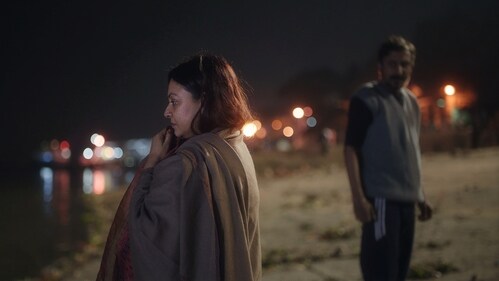 Sreelekha Mitra in a still from Mayanagar. Sreelekha Mitra in a still from Mayanagar.