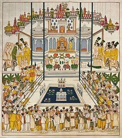 Pichvai Tradition & Beyond; Booth D-05: This art piece, Dwarkadeesh is a recreation of an antique work.
