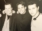 Kevin Feige (extreme left) on the sets of X-Men in 2000.
