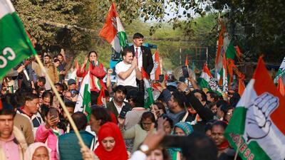 A Congress roadshow in the run-up to Delhi elections. (HT Photo) A Congress roadshow in the run-up to Delhi elections. (HT Photo)