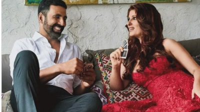 Akshay Kumar and Twinkle Khanna have sold their luxury apartment in Mumbai’s Oberoi 360 West project for ₹80 crore (Vogue photoshoot) Akshay Kumar and Twinkle Khanna have sold their luxury apartment in Mumbai’s Oberoi 360 West project for ₹80 crore (Vogue photoshoot)
