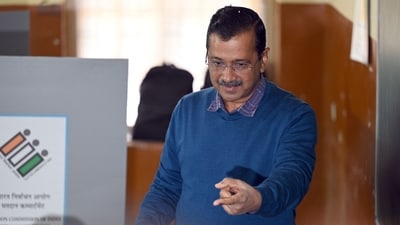 Former Delhi CM and AAP national convener Arvind Kejriwal announced the creation of a new website, transparentelections.in, where he claimed that the party has uploaded form 17C of every assembly with details of votes polled in each booth. (Hindustan Times) Former Delhi CM and AAP national convener Arvind Kejriwal announced the creation of a new website, transparentelections.in, where he claimed that the party has uploaded form 17C of every assembly with details of votes polled in each booth. (Hindustan Times)