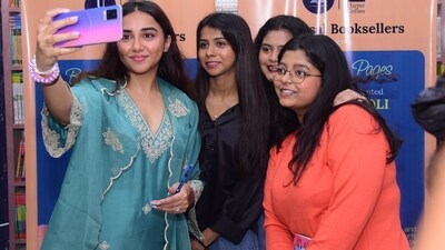 Pratakta Koli with her fans during a meet and greet session in Lucknow Pratakta Koli with her fans during a meet and greet session in Lucknow