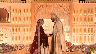 Last month at a visit to the Mahakumbh pilgrimage at Prayagraj in Uttar Pradesh, the billionaire had stated that Jeet's wedding will be a simple and traditional ceremony. (HT) Last month at a visit to the Mahakumbh pilgrimage at Prayagraj in Uttar Pradesh, the billionaire had stated that Jeet's wedding will be a simple and traditional ceremony. (HT)