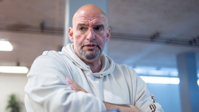 FILE - Sen. John Fetterman, D-Pa., speaks with reporters at the Capitol in Washington, Sept. 25, 2024. (AP Photo/J. Scott Applewhite, File) (AP) FILE - Sen. John Fetterman, D-Pa., speaks with reporters at the Capitol in Washington, Sept. 25, 2024. (AP Photo/J. Scott Applewhite, File) (AP)