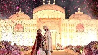 Jeet Adani on Friday married fiance Diva Shah at a small and intimate, traditional ceremony in Gujarat's Ahmedabad. (HT) Jeet Adani on Friday married fiance Diva Shah at a small and intimate, traditional ceremony in Gujarat's Ahmedabad. (HT)