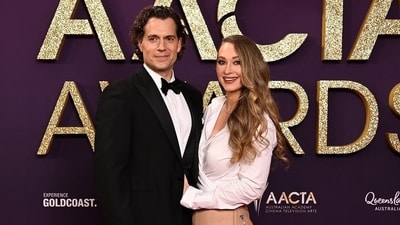 Henry Cavill and girlfriend Natalie Viscuso made their first public appearance after becoming parents just weeks ago Henry Cavill and girlfriend Natalie Viscuso made their first public appearance after becoming parents just weeks ago