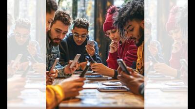 It’s disrespectful to be on your phone while hanging out with someone. Why go out then? (ADOBE STOCK) It’s disrespectful to be on your phone while hanging out with someone. Why go out then? (ADOBE STOCK)