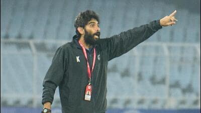 Khalid Jamil during Jamshedpur FC’s match against East Bengal FC in the Indian Super League. (ISL) Khalid Jamil during Jamshedpur FC’s match against East Bengal FC in the Indian Super League. (ISL)