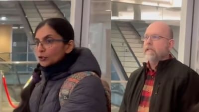 Kshama Sawant outside the Indian consulate in Seattle, US. (X/@wrkrsstrikeback) Kshama Sawant outside the Indian consulate in Seattle, US. (X/@wrkrsstrikeback)