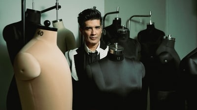 Manish Malhotra poses in his Noida atelier for an exclusive HT City Showstoppers shoot (Photo: Irbaaz Ali ) Manish Malhotra poses in his Noida atelier for an exclusive HT City Showstoppers shoot (Photo: Irbaaz Ali )