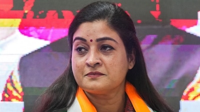 All India Mahila Congress president Alka Lamba during a press conference at the party office in New Delhi. (PTI)