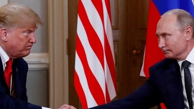 As rumours circulated about the potential scheduling of a meeting between Presidents Donald Trump and Vladimir Putin, the Kremlin said Friday that there have been many false stories about U.S. ambitions to end the war in Ukraine and urged patience (REUTERS/Kevin Lamarque)