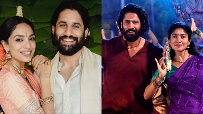 Naga Chaitanya and Sobhita Dhulipala showed each other with love. Naga Chaitanya and Sobhita Dhulipala showed each other with love.