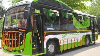 The Punjab government is working on launching electric city bus services in the SAS Nagar (Mohali) cluster, which will include areas such as Kharar, Kurali, Zirakpur, Mullanpur, Derabassi, and Banur. (HT File)