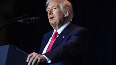 President Donald Trump speaks during the National Prayer Breakfast at Washington Hilton, Thursday, Feb. 6, 2025, in Washington. (AP Photo/Evan Vucci) (AP) President Donald Trump speaks during the National Prayer Breakfast at Washington Hilton, Thursday, Feb. 6, 2025, in Washington. (AP Photo/Evan Vucci) (AP)