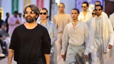 Fashion designer Ujjawal Dubey showcasing his collection during last year's FDCI Men's Weekend in Goa.