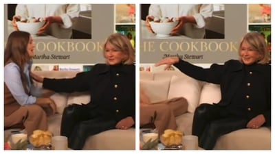 Martha Stewart on the episode of The Drew Barrymore Show with host Drew Barrymore. Martha Stewart on the episode of The Drew Barrymore Show with host Drew Barrymore.