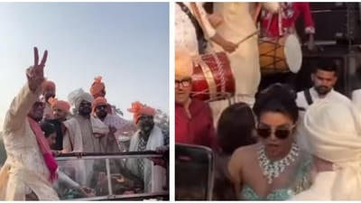 Priyanka Chopra was spotted dancing at her brother's baarat. Priyanka Chopra was spotted dancing at her brother's baarat.