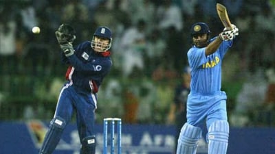 Virender Sehwag during his innings against England (Getty) Virender Sehwag during his innings against England (Getty)