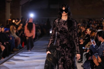 Models wear creations by Collina Strada from the Fall 2025 collection during New York Fashion Week, in New York, February 6, 2025. (Photo by CHARLY TRIBALLEAU / AFP) (AFP) Models wear creations by Collina Strada from the Fall 2025 collection during New York Fashion Week, in New York, February 6, 2025. (Photo by CHARLY TRIBALLEAU / AFP) (AFP)